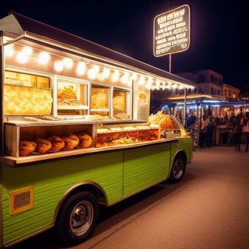 Gourmet food truck at a street festival
